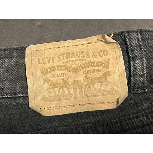 Levi's jeans girls 14 boyfriend distressed tapered youth 26 x 29 hook eye black - Picture 10 of 12